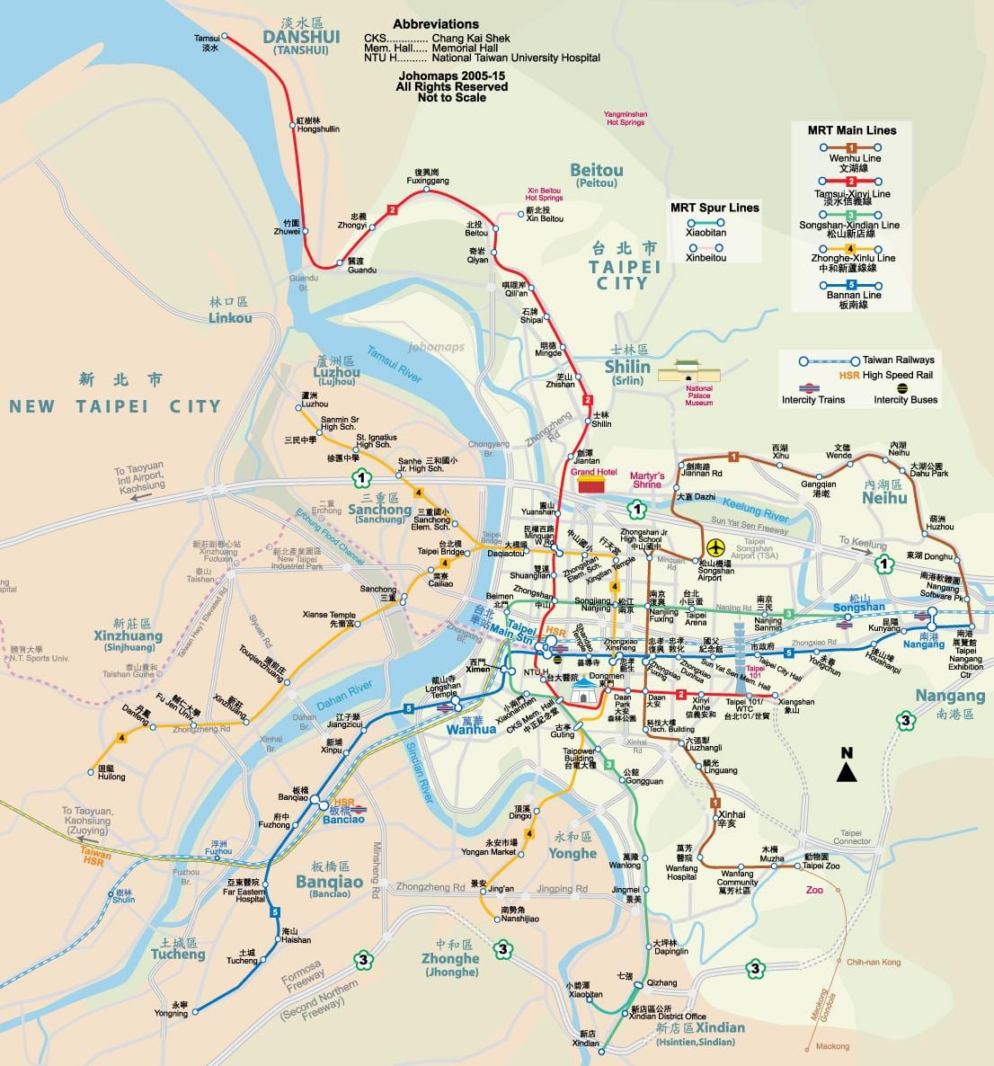 地図の北道