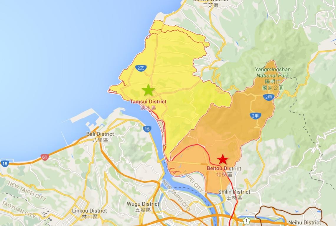地図の淡水