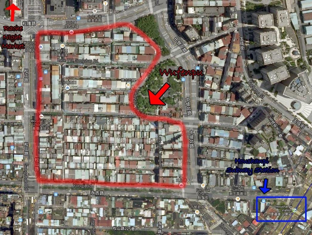 地図wufenpu台北
