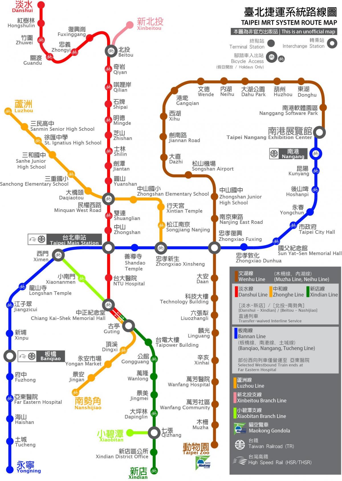 thsr台北駅前の地図