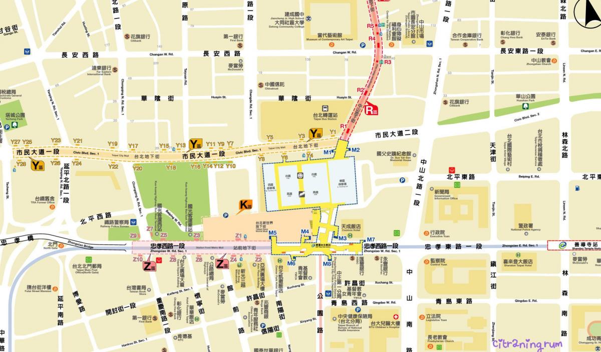 地図の台北市-モール