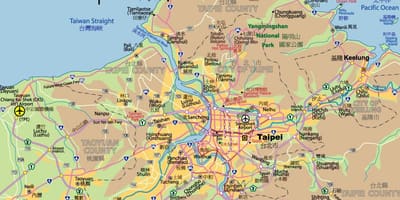 台北の繁華街の地図