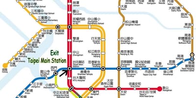 地図の台北駅
