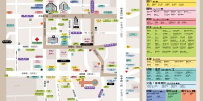 西門町地区ショッピング地区の地図