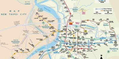 淡水地区の地図