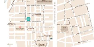 台北の西門町地区の地図
