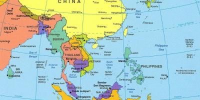 台北の場所が世界の地図